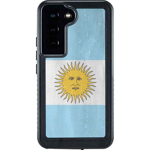 Argentina Flag Distressed Galaxy S24 Waterproof Case
