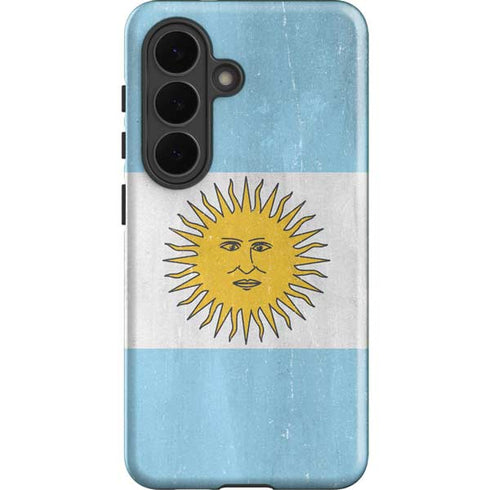 Argentina Flag Distressed Galaxy S26 Plus Impact Case