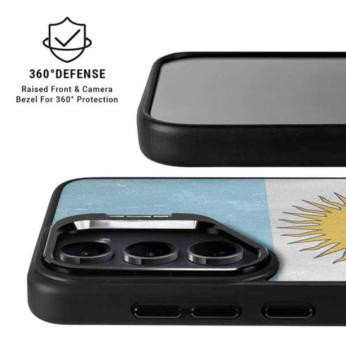 Argentina Flag Distressed Galaxy S26 Plus Kickstand Case