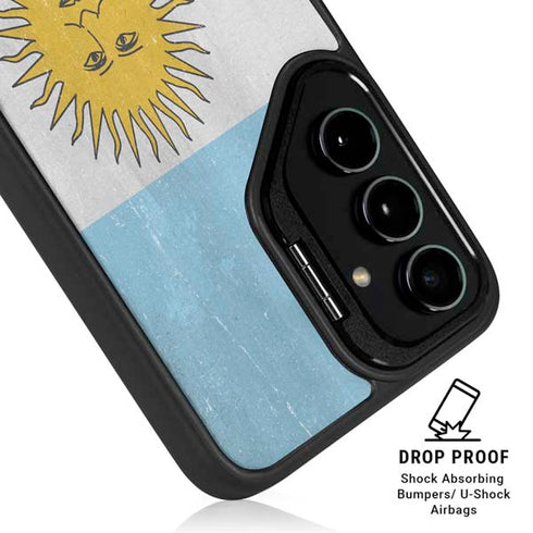 Argentina Flag Distressed Galaxy S26 Plus Kickstand Case