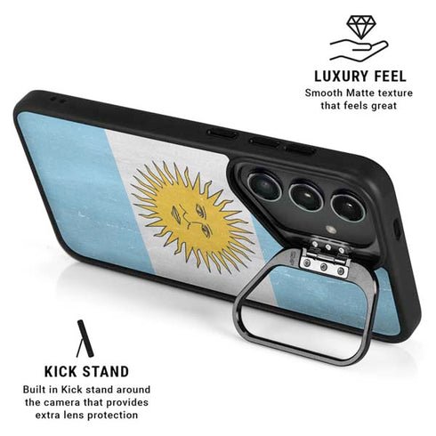Argentina Flag Distressed Galaxy S26 Ultra Kickstand Case
