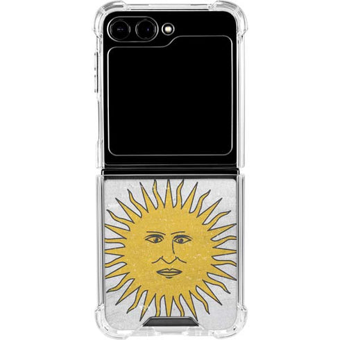 Argentina Flag Distressed Galaxy Z Flip6 Clear Case