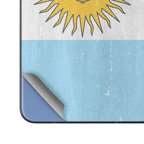 Argentina Flag Distressed Galaxy Z Fold5 5G Skin