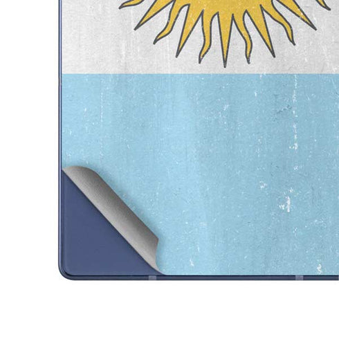 Argentina Flag Distressed Galaxy Z Fold6 Skin