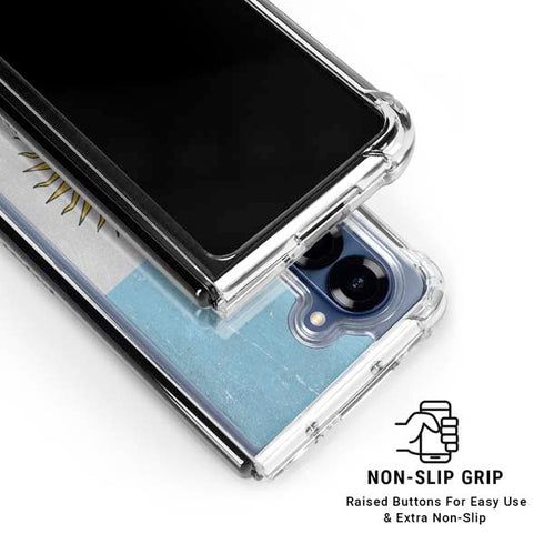 Argentina Flag Distressed Galaxy Z Fold7 Clear Case