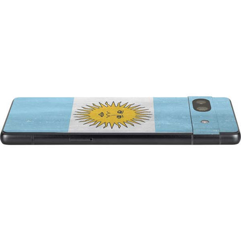Argentina Flag Distressed Google Pixel 7a Skin