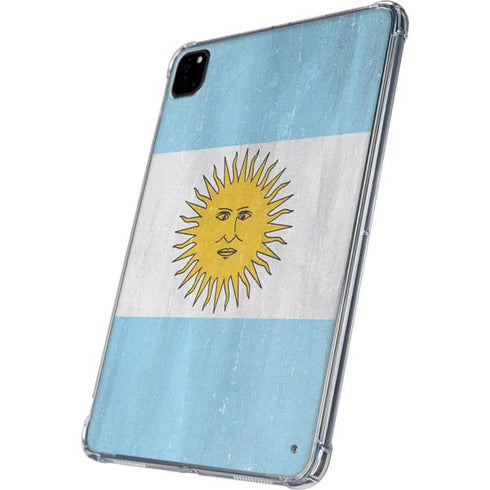 Argentina Flag Distressed iPad Pro 11in (2024) Clear Case