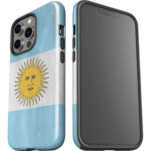 Argentina Flag Distressed iPhone 15 Pro Impact Case