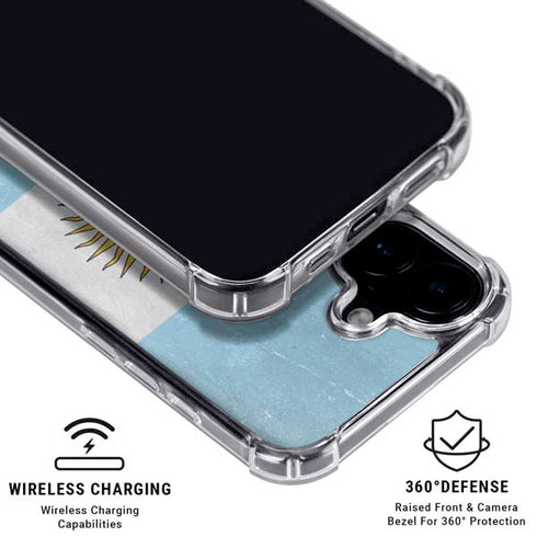 Argentina Flag Distressed iPhone 16 MagSafe Case