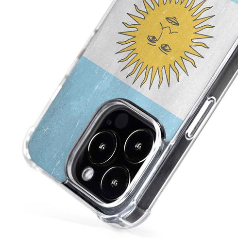 Argentina Flag Distressed iPhone 16 Pro MagSafe Case