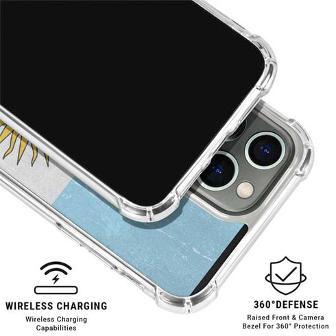 Argentina Flag Distressed iPhone 16 Pro Max Clear Case