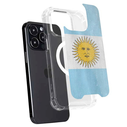 Argentina Flag Distressed iPhone 16 Pro Max MagSafe Case