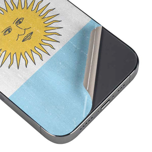 Argentina Flag Distressed iPhone 16 Pro Max Skin