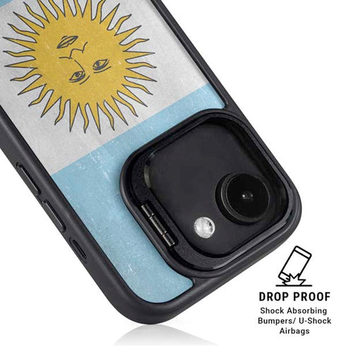 Argentina Flag Distressed iPhone 16e Kickstand Case