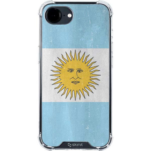 Argentina Flag Distressed iPhone 16e Clear Case