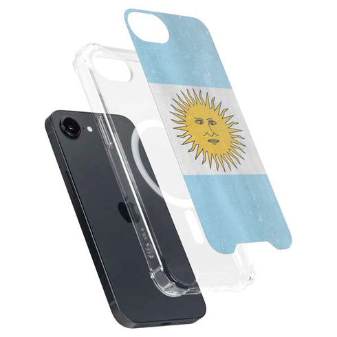 Argentina Flag Distressed iPhone 16e MagSafe Case