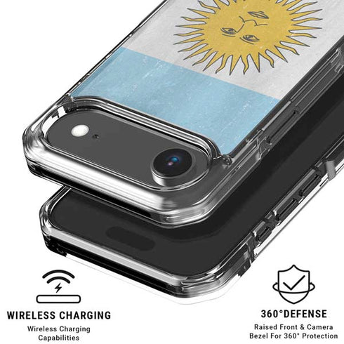 Argentina Flag Distressed iPhone 17 Air Clear Case