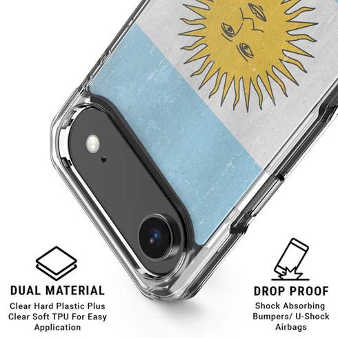 Argentina Flag Distressed iPhone 17 Air Clear Case