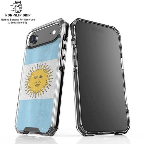 Argentina Flag Distressed iPhone 17 Air Clear Case