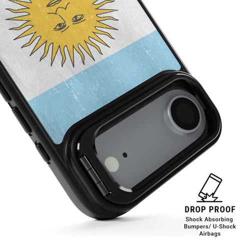 Argentina Flag Distressed iPhone 17 Air Kickstand Case