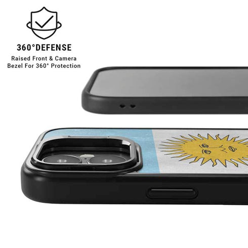 Argentina Flag Distressed iPhone 17 Kickstand Case
