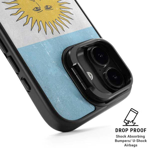 Argentina Flag Distressed iPhone 17 Kickstand Case