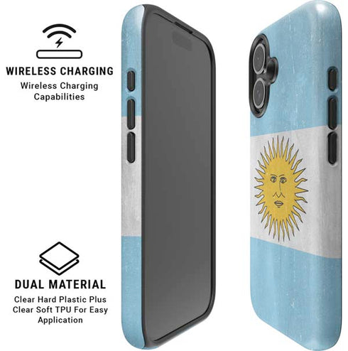 Argentina Flag Distressed iPhone 17 Magsafe Impact Case