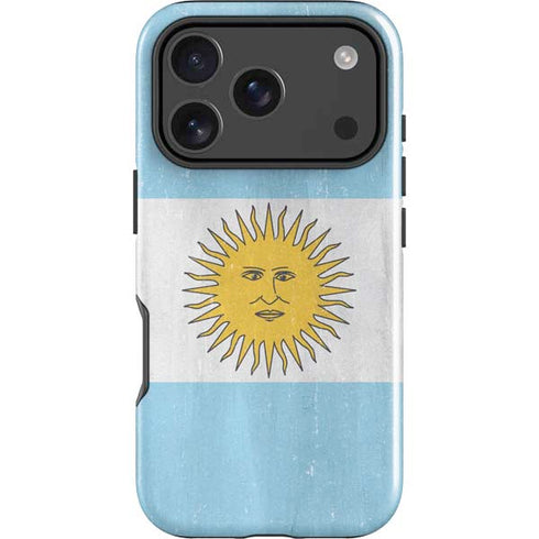 Argentina Flag Distressed iPhone 17 Pro Impact Case
