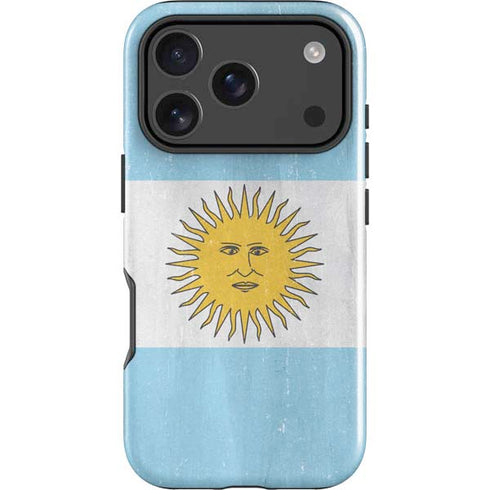 Argentina Flag Distressed iPhone 17 Pro Max Impact Case