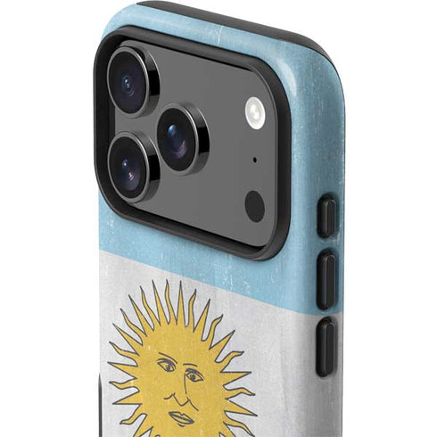 Argentina Flag Distressed iPhone 17 Pro Max Impact Case