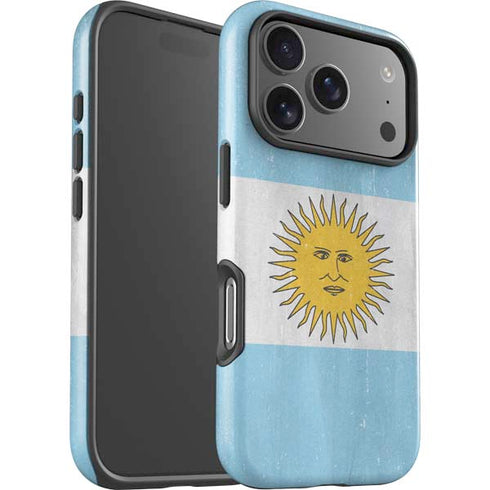 Argentina Flag Distressed iPhone 17 Pro Max Impact Case