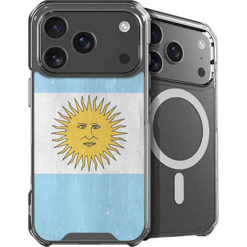 Argentina Flag Distressed iPhone 17 Pro Max MagSafe Case