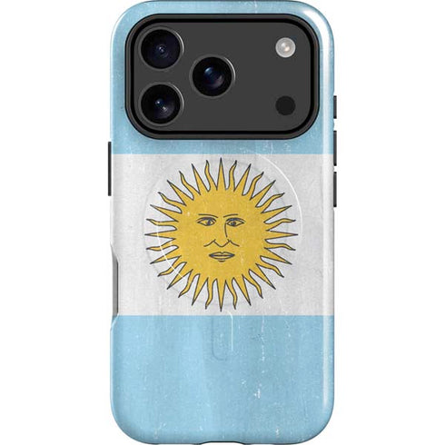 Argentina Flag Distressed iPhone 17 Pro Max Magsafe Impact Case