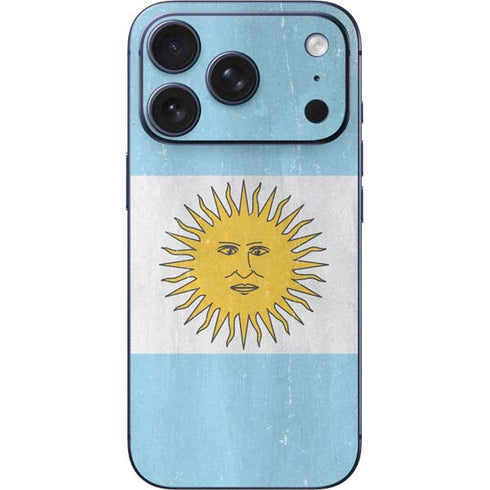 Argentina Flag Distressed iPhone 17 Pro Skin