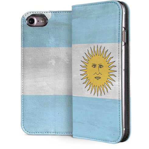 Argentina Flag Distressed iPhone 7 Folio Case