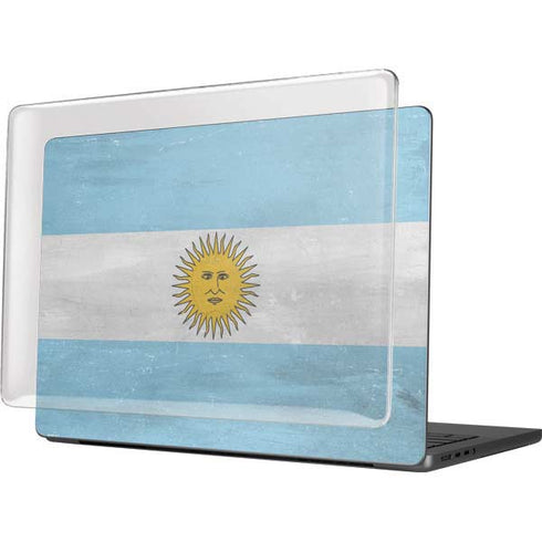 Argentina Flag Distressed MacBook Pro 14in (2021-24) Case plus Skin