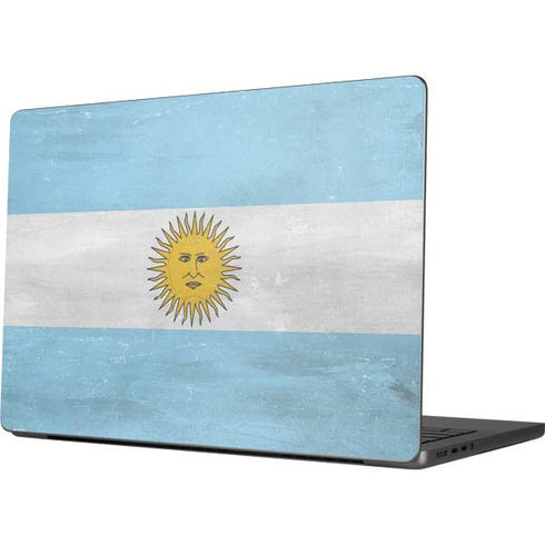Argentina Flag Distressed Apple MacBook Pro 14-inch Skin