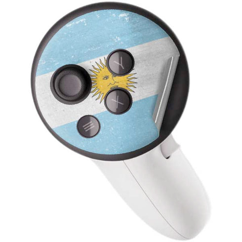 Argentina Flag Distressed Meta Quest 3S Skin