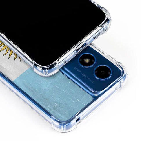 Argentina Flag Distressed Moto G 5G (2024) Clear Case