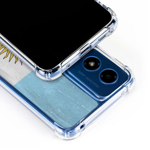 Argentina Flag Distressed Moto G Play 4G (2024) Clear Case