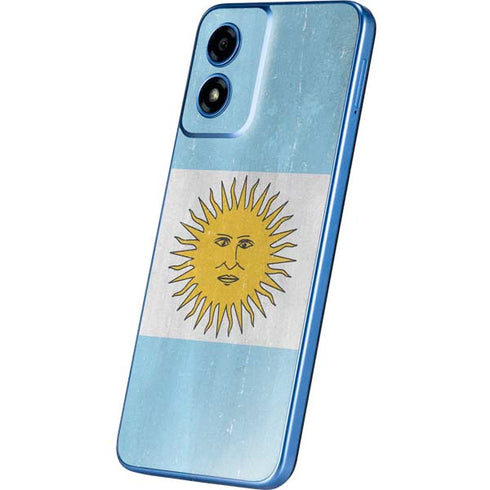 Argentina Flag Distressed Moto G Play 4G (2024) Skin