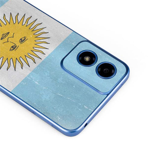 Argentina Flag Distressed Moto G Play 4G (2024) Skin