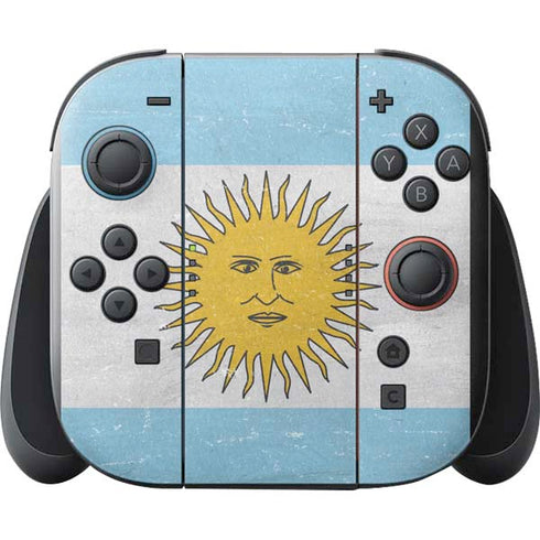Argentina Flag Distressed Nintendo Switch 2 (2025) with Joy-Con Skin