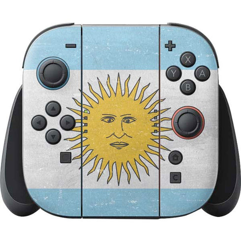 Argentina Flag Distressed Nintendo Skins