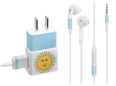 Argentina Flag Distressed Phone Charger Skin