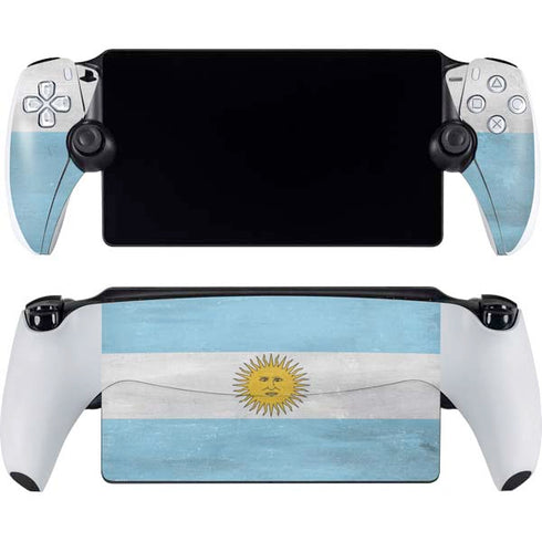 Argentina Flag Distressed PlayStation Portal Remote Player Skin
