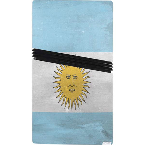 Argentina Flag Distressed PS5 Pro Bundle Skin