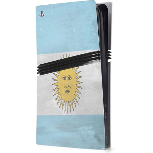 Argentina Flag Distressed PS5 Pro Console Skin