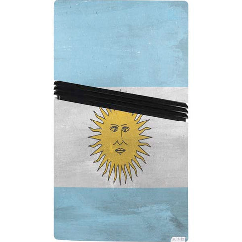 Argentina Flag Distressed PS5 Pro Console Skin