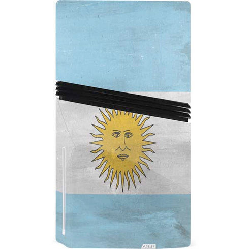 Argentina Flag Distressed PS5 Pro Disk Console Skin